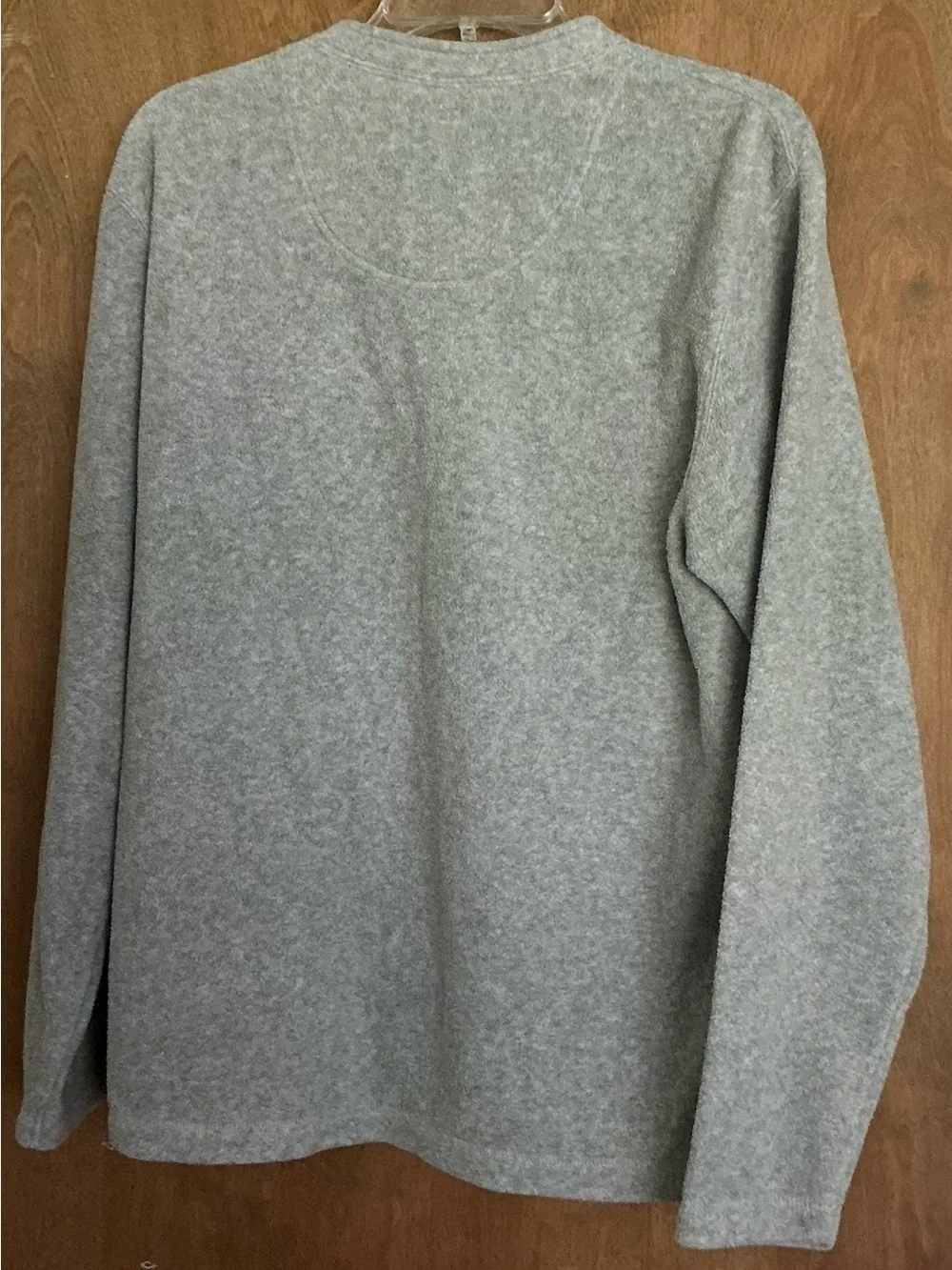 Vtg Old Navy Fleece V-Neck Sweater Men S GrayBlue Contrast Pullover 90s Gorpcore